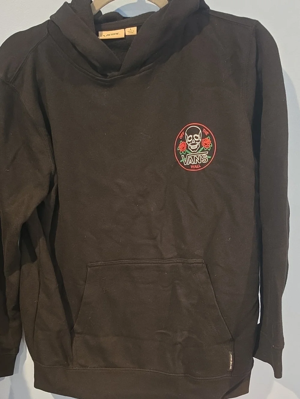 Vans Off The Wall Black Graphic Crewneck Hoodie